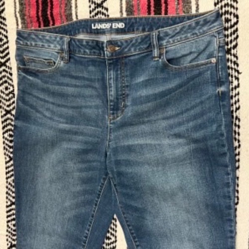 Lands' End Straight Leg Jeans, Like New, Size 18/32